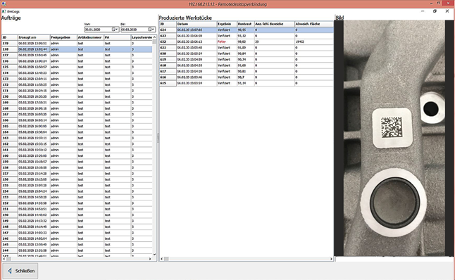 AnyMarker Beschriftungssoftware Modul AnyMarker Log
