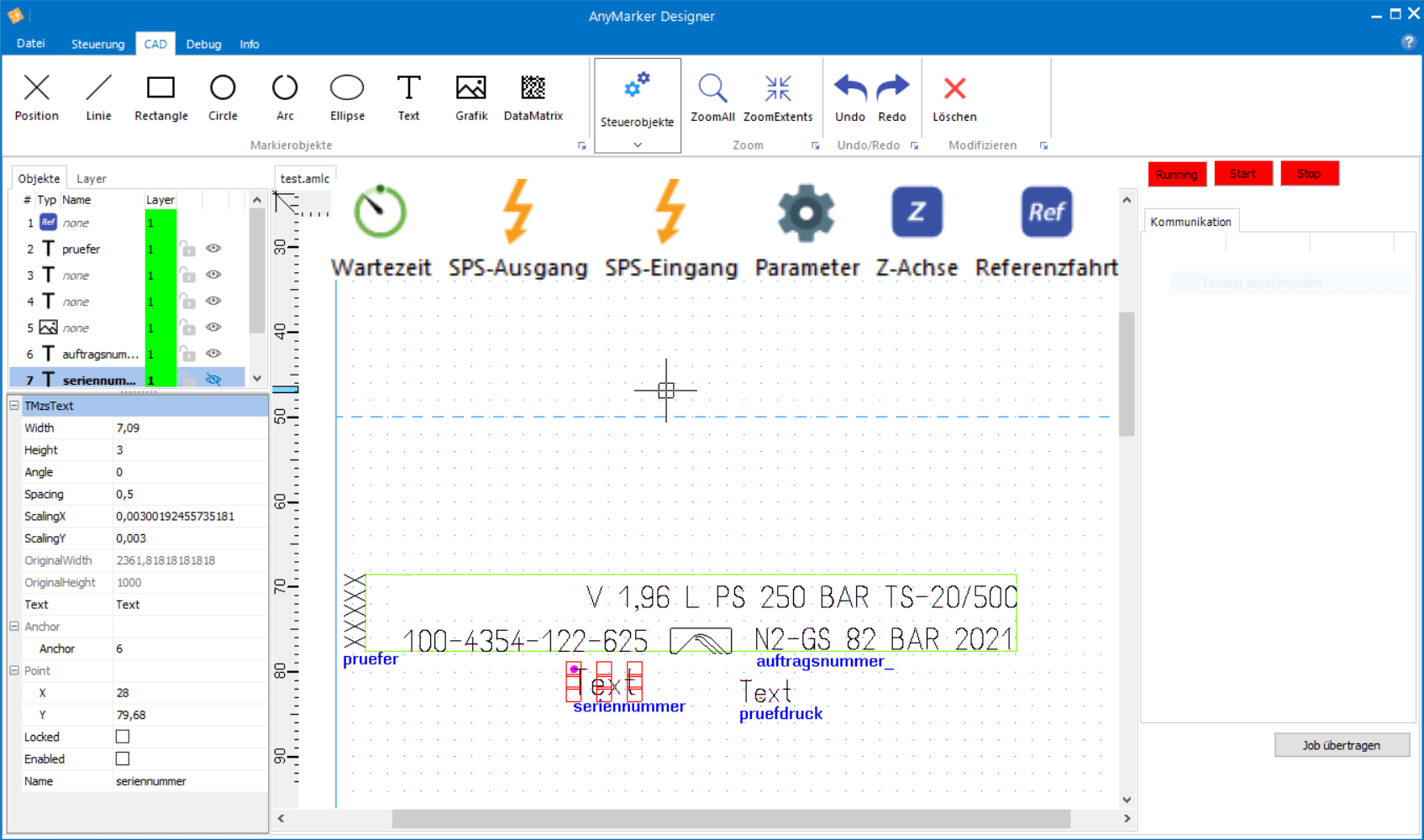 Beschriftungslaser Software AnyMarker Interface