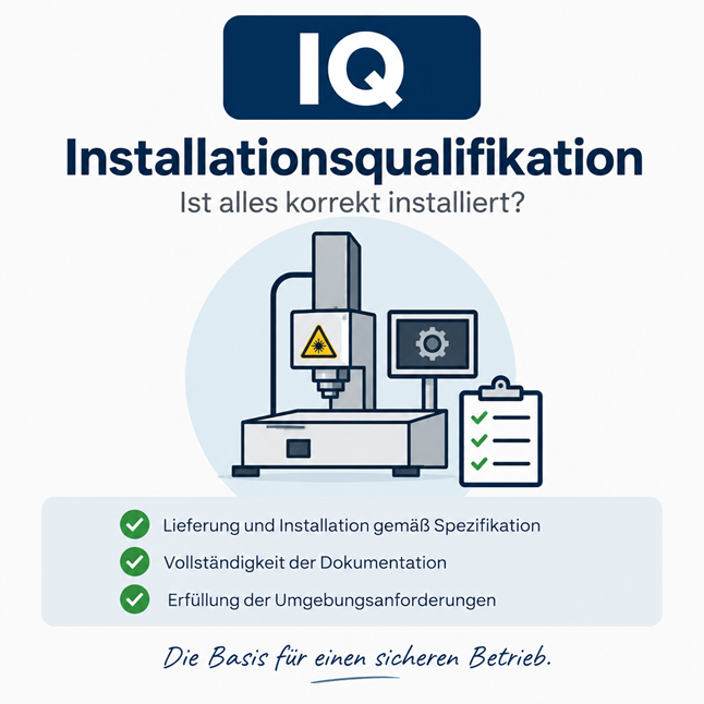 Installationsqualifikation für Beschriftungslaser Validierung 