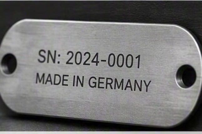 Seriennummern Metallschild 