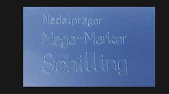 Nadelprägung Aluminium und Lackierung