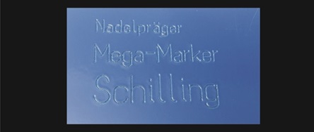 Nadelprägung Aluminium und Lackierung